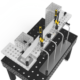 4 - AR28014200.V: 2000x200x50 Aluminum Profile Bracket - 28mm Welding Table Accessories by Siegmund - The Flattest, Most Reliable Welding Tables & Fixturing Accessories in the World
